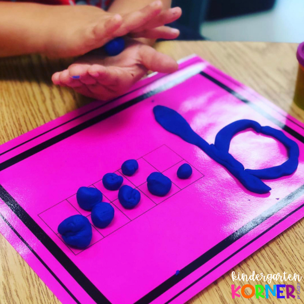 Play-doh number mats