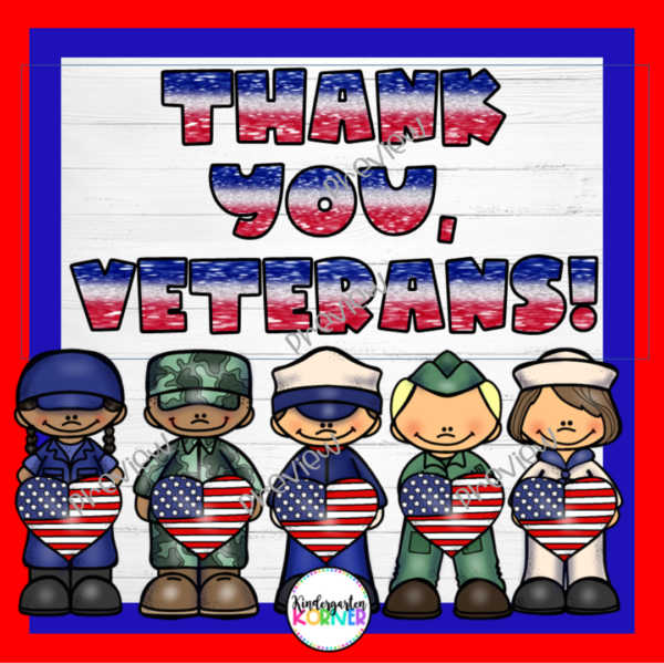 Veterans Day Activities for Kindergarten and 1st - Kindergarten Korner ...