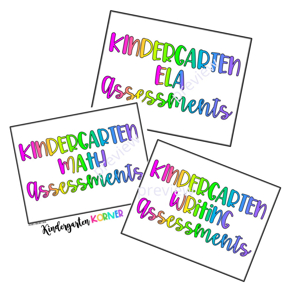 Kindergarten Assessments Binder