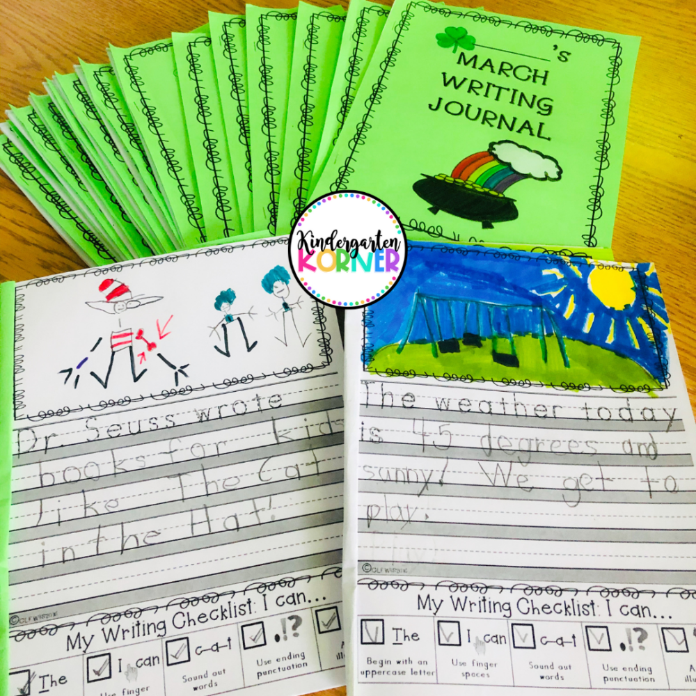 March Journal Writing Prompts for Kindergarten