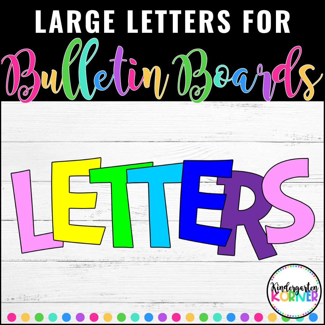 Bulletin Board Letters - Large Uppercase Letters and Lowercase Letters